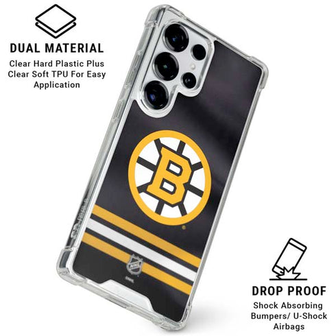 NHL Boston Bruins Home Jersey Galaxy S25 Ultra Clear Case